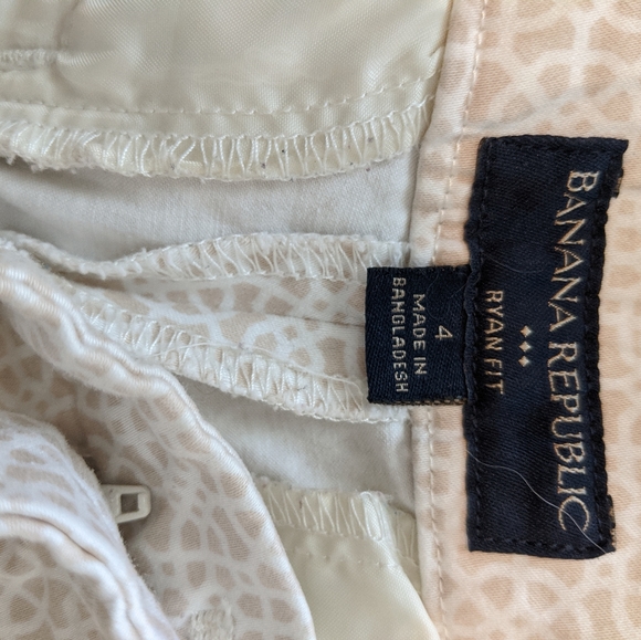 Banana republic Ryan fit crop pants khaki white - Picture 4 of 6